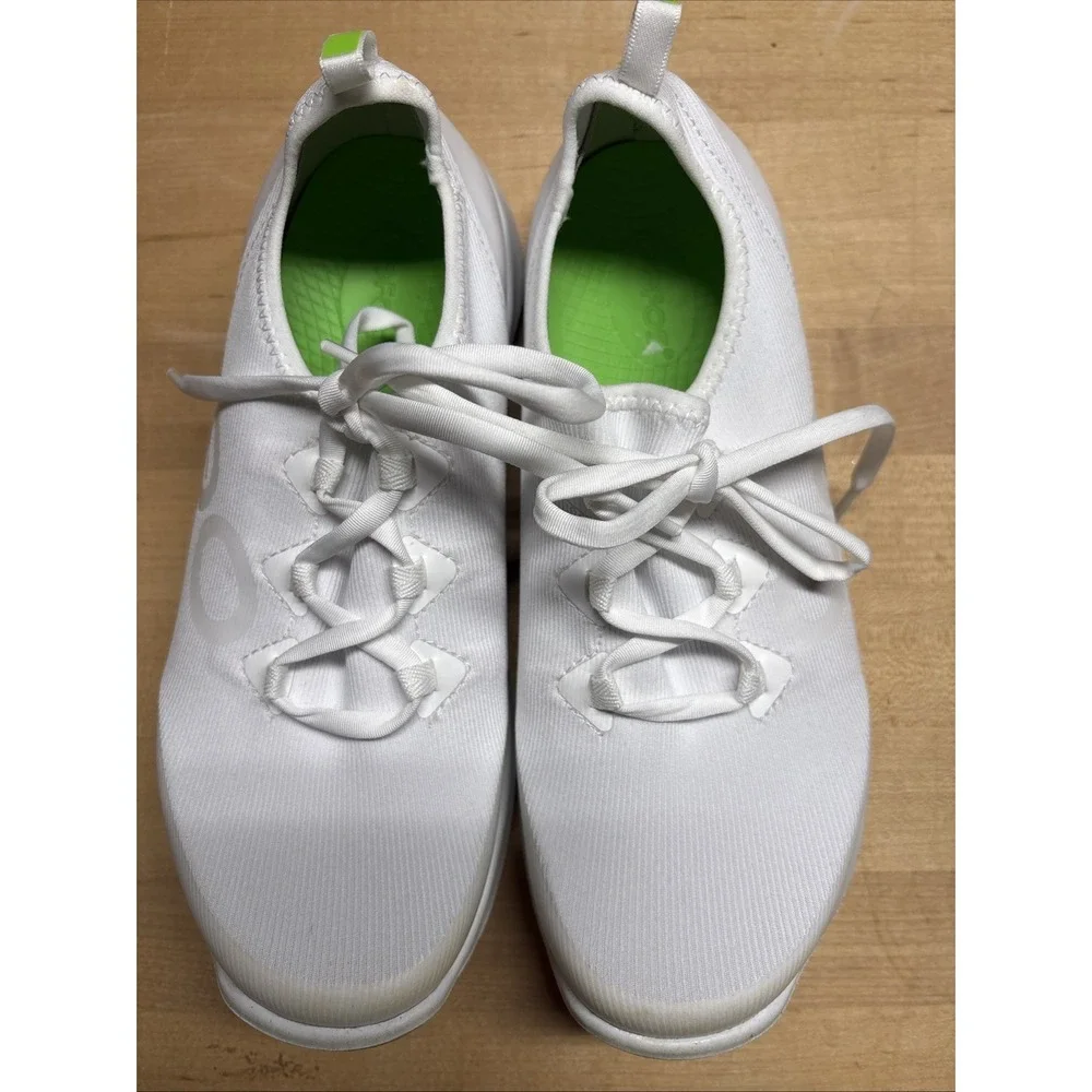 OOFOS OOmg Sport LS Sneakers Womens 9 EU 40 White Fabric Walking Comfort Shoes